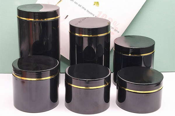 Guangzhou Yuzhuang 89 Tooth Black Wide Mouth Bottle 300g Facial Mask Mud Mask Cream Bottle 500g Cosmetic Ointment Sub-Bottle