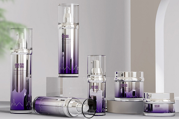 Source Manufacturer High-End Customized Cosmetic Bottle Acrylic 120ml Toner Bottle 50g Cream Bottle Set