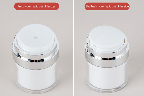 Factory Customized Acrylic Vacuum Cosmetic Empty Bottle 50ml Lotion Bottle Set Cream Bottle Face Cream Bottle Silver Plated