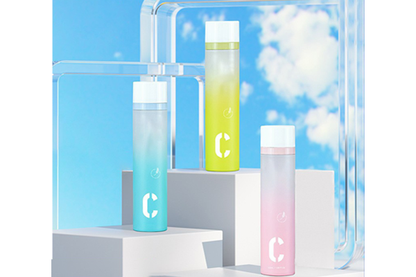 Yuzhuang Customized Pet Cosmetic Plastic Bottle 100ml Toner Moisture Bottle Gradient Color Setting Spray Bottle Set