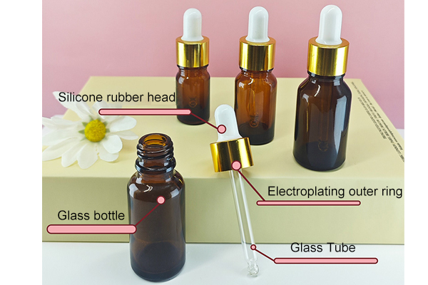 Yuzhuang Customized Brown 20ml Essential Oil Bottle 50ml Essence Dropper Bottle Cosmetic Glass Sub-Bottle