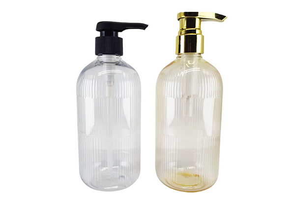 Yuzhuang Customized 500ml Transparent Shampoo Bottle Pet Striped High-End Shower Gel Bottle Body Lotion Sub-Bottle