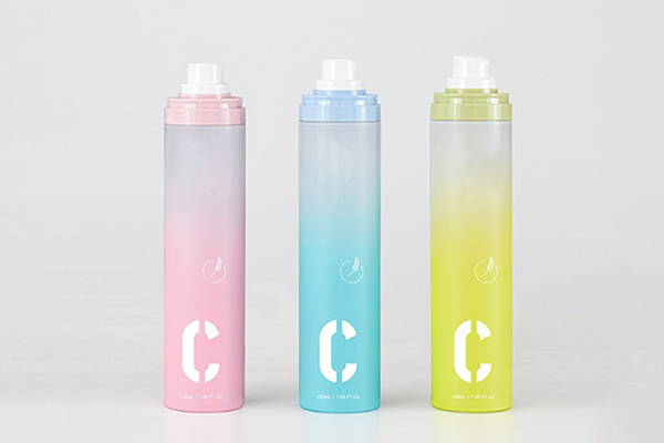 Yuzhuang Customized Pet Cosmetic Plastic Bottle 100ml Toner Moisture Bottle Gradient Color Setting Spray Bottle Set