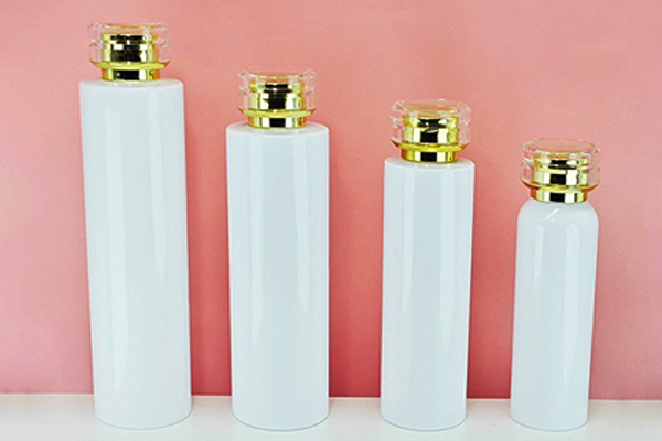 Spot 100ml-500ml Lotion Bottle Pet Flat Shoulder Shampoo Bottle Gold Combination Cover Cosmetics Sub-Bottle