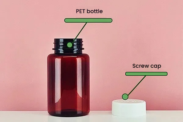 Factory Customized Brown 150ml Health Care Product Bottle Sealed Screw Cap Capsule Bottle PET Storage Tank Sub-Bottle