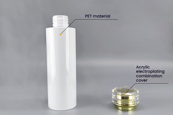 Spot 24 Teeth 100-500ml Flat Shoulder Pet Lotion Bottle Acrylic High-End Cosmetics Conditioner Sub-Bottle